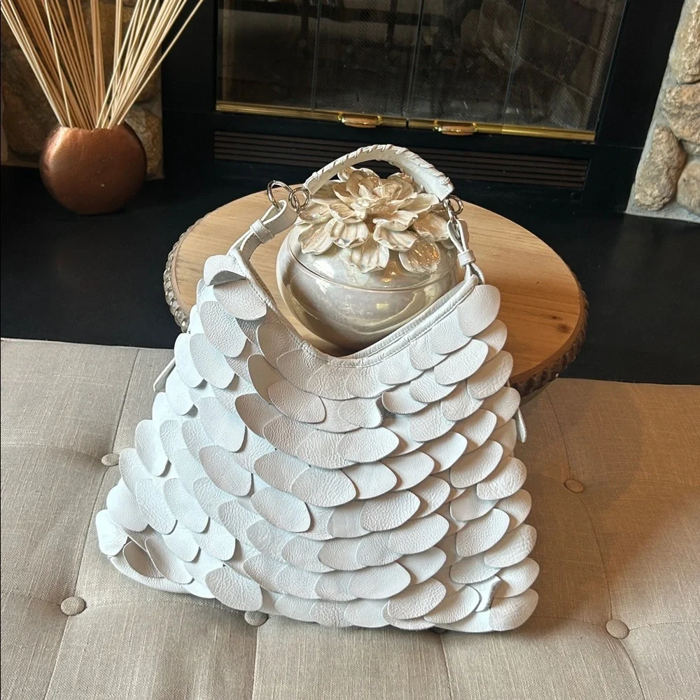 Yves Saint Laurent St. Tropez Fish Scale Leather Bag